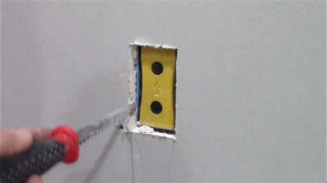 how to cut out a metal enclosure box|cutting electrical box receptacles.